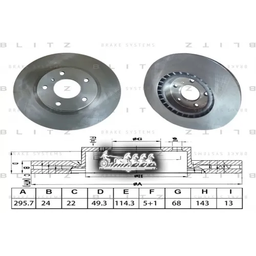 Диск Тормозной Nissan/Infiniti 350 Z(Z33)/Teana Ii (J32)/G (Cv35) 02- Blitz 