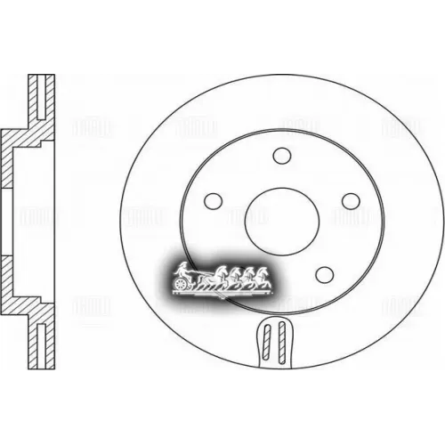 Диск Торм. Для А/М Nissan Maxima A33 (99-) Перед. D=296 (Df 140126) Trialli 