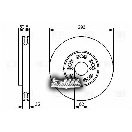 Диск Тормозной Lexus Gs300/Gs400 97>/Is200/Is300 99>03 Передний Вент. Trialli DF 190116