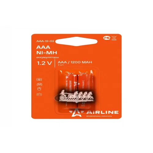 Батарейки Aaa Hr03 Аккумулятор Ni-Mh 1200 Mah 2Шт. AIRLINE 