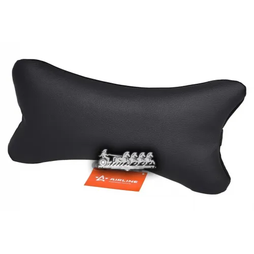 Подушка-Косточка На Подгол.Эко. Искусств.кожа/Полиэстер. 1 Шт.. Черная AIRLINE 