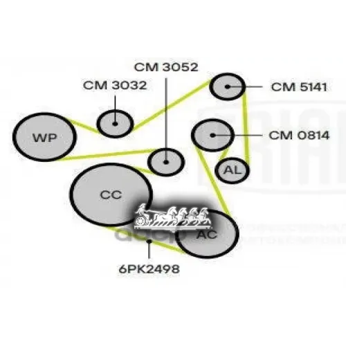 Ролик Привод. Ремня С Натяж. Мех. Для А/М Hyundai Sante Fe (12-) 2.0D/2.2D Генератора (Cm 3052) Trialli 