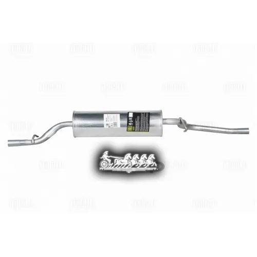 Глушитель Для А/М Ford Focus Ii (05-) 1.4I/1.6I Осн. (Алюм. Сталь) (Emm 1001) Trialli 