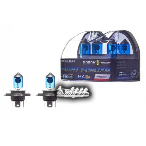 Лампа H4 12V 60/55W (135/125W) 5000K. Пластик (Компл. 2 Шт.) AVANTECH 