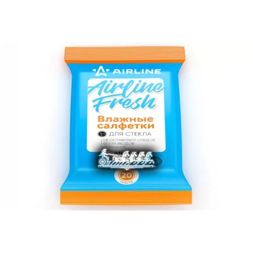 Салфетки Влажные Для Стеклянных Поверхностей (20 Шт.) AIRLINE 