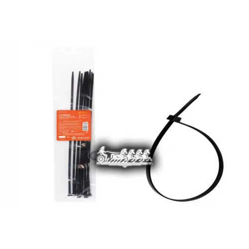 Стяжки (Хомуты) Кабельные 4.8*400 Мм. Пластиковые. Черные. 10 Шт. AIRLINE 