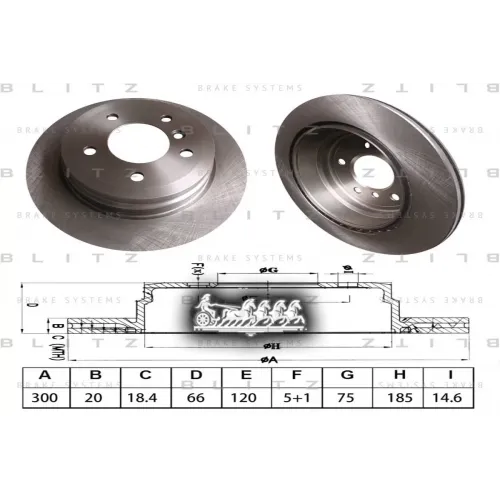 Диск Тормозной Bmw 1(E81.e87)/3(E90.e91.e92.e93)/X1(E84) 05- Blitz 