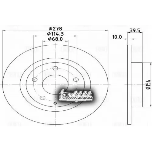 Диск Торм. Для А/М Mazda 6 (13-) Зад. D=278 (Df 250116) Trialli 