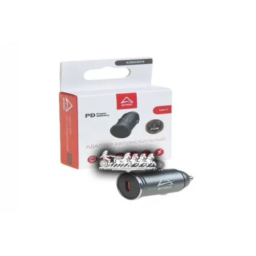 Адаптер Автомобильный 20W Type-С (Pd 3.0) 12-24V В Прикуриватель ARNEZI 