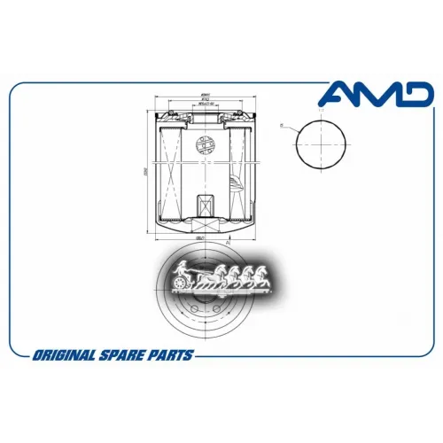 Фильтр Масляный Hyundai/Kia Hd65/78/K3600 AMD 