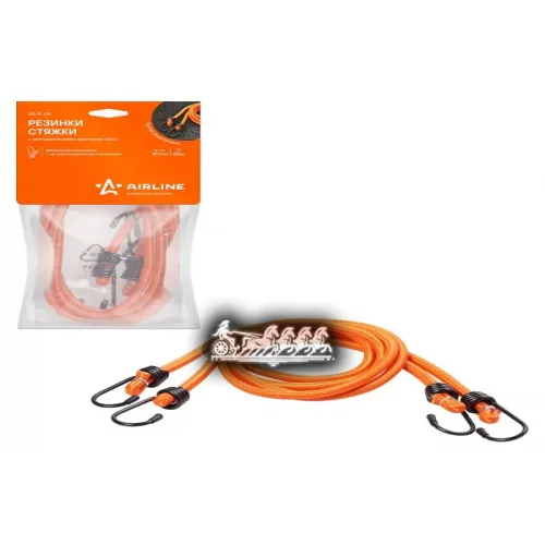 Резинки-Стяжки Набор 2 Шт. 100 См. D-8 Мм (Металлические Крючки) AIRLINE 