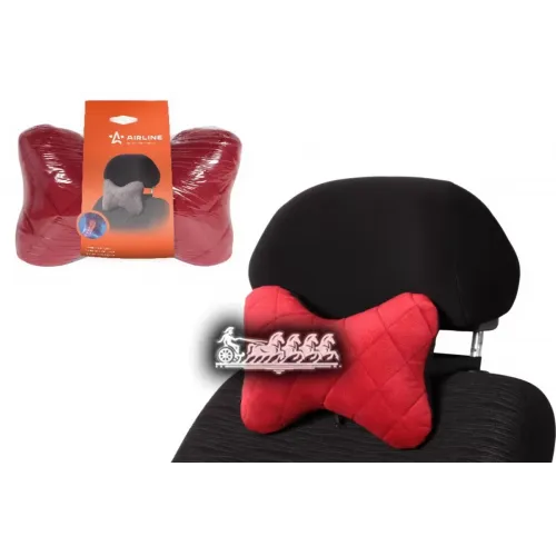 Подушка-Косточка На Подгол. Алькантара.Ткань.красная AIRLINE 