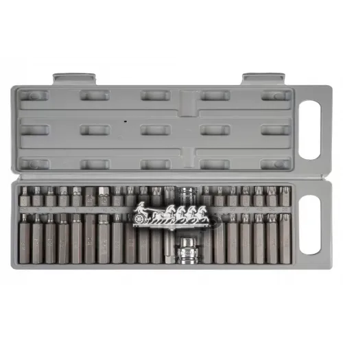 Набор Бит Вставок Torx. Spline. Hex 3/8 30Мм И 75Мм С Держателями Бит 1/2 И 3/8 Dr 40 Предметов В Кейсе AIRLINE 