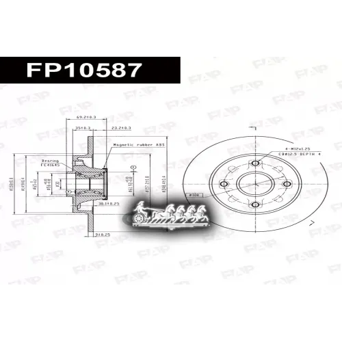 Диск Тормозной Psa C3/C4 06- FAP 