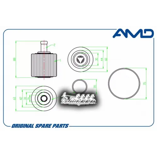 Фильтр Масляный Toyota Rav 4/Corolla/Avensis 08- AMD 