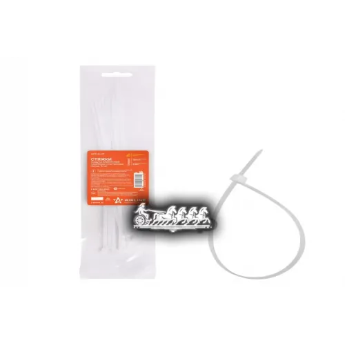Стяжки (Хомуты) Кабельные 3.6*250 Мм. Пластиковые. Белые. 10 Шт. AIRLINE 