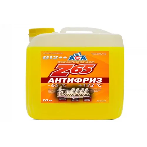 Aga Antifreeze Aga-Z65. Premix Антифриз. Готовый К Применению. Желтый. -65С (10L) AGA 