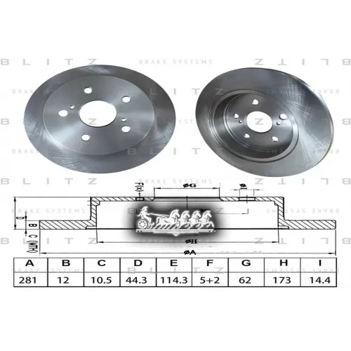 Диск Тормозной Lexus/Toyota Camry/C-Hr/Rav 4 V/Es/Nx/Ux 18- Blitz 
