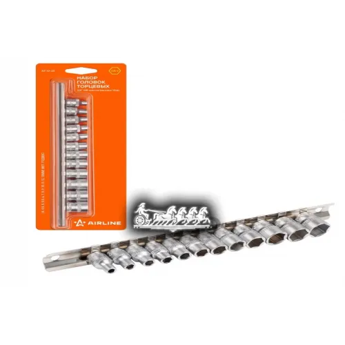 Набор Головок Торцевых 1/4 Dr Шестигранных 12Пр. (4.4.5.5.5.5.6.7.8.9.10.11.12.13Мм) (At-12-24) AIRLINE 