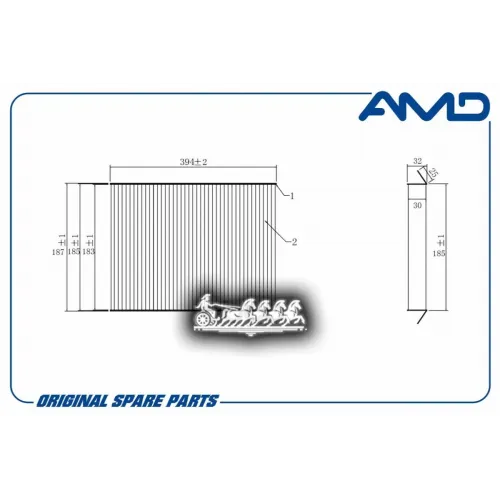 Фильтр Салонный (Антибактериальный, Угольный) AMD 