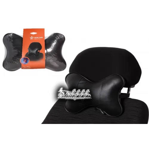 Подушка-Косточка На Подгол. Лима. Экокожа. 1 Шт.. Черная AIRLINE 