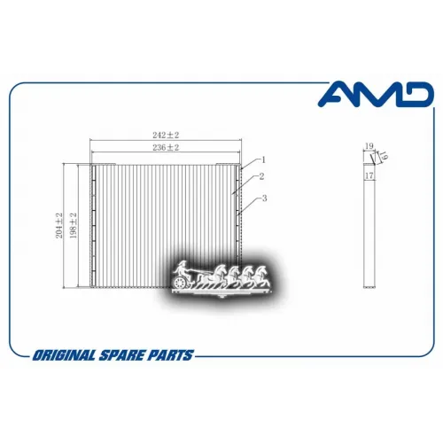 Фильтр Салона Hyundai Elantra Уголь AMD 