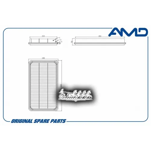 Фильтр Воздушный Toyota/Lexus Land Cruiser/Lx 98- AMD 