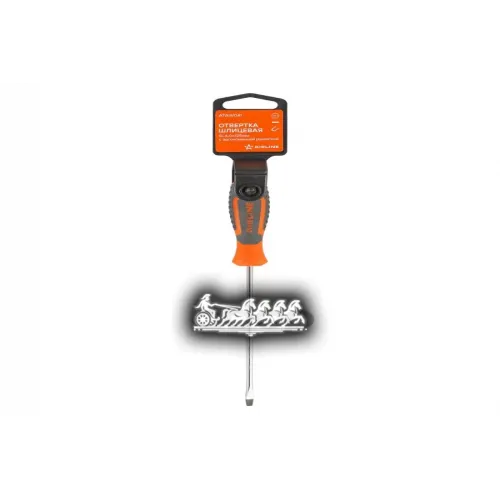 Отвертка Шлицевая Sl4.0x125 С Эргономичной Рукояткой Магнитная Пласт.подвес AIRLINE 