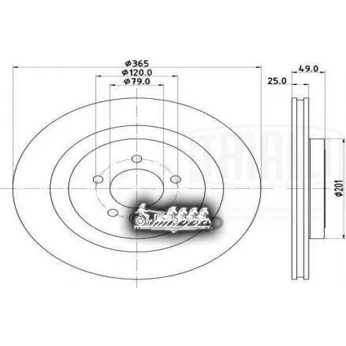 Диск Тормозной Land Rover Range Rover 16- Задн. Trialli 