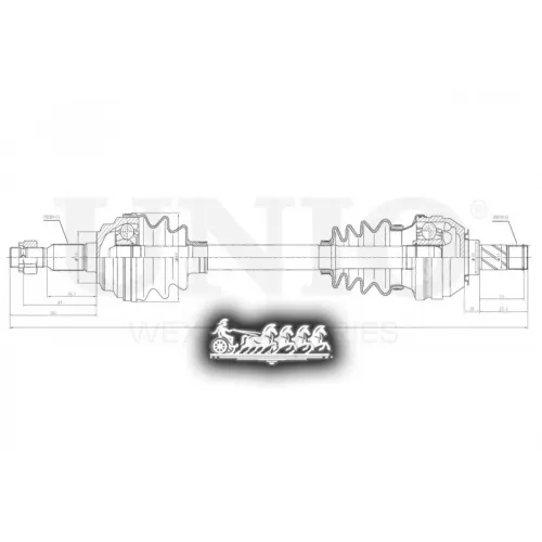 Привод В Сборе Opel Astra/Zafira 97- Перед.лев. UNIO 