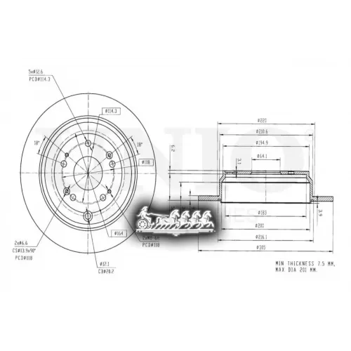 Диск Тормозной Honda Cr-V 05- Задн. UNIO 