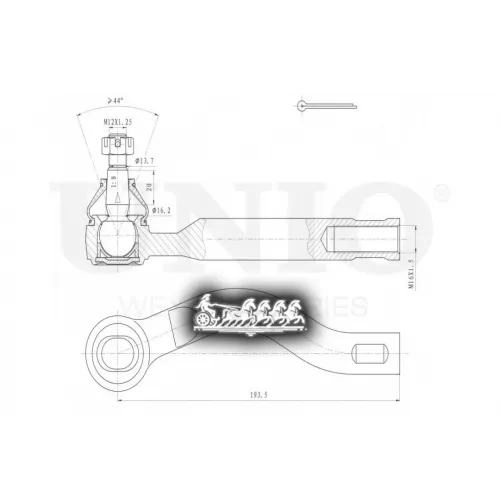 Наконечник Рулевой Тяги Mitsubishi Pajero 06- Прав. UNIO 