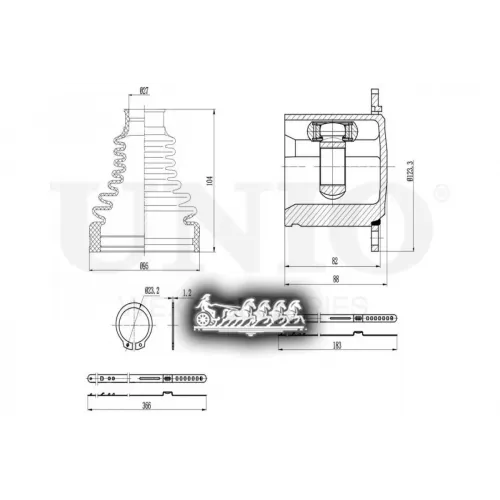 Шрус Vag Jetta/A4/A6 11- Внутр. UNIO 