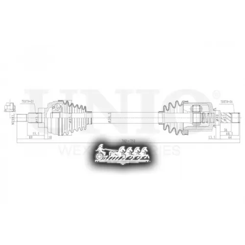 Привод В Сборе Renault Duster/Kaptur 11- Перед.лев. UNIO 