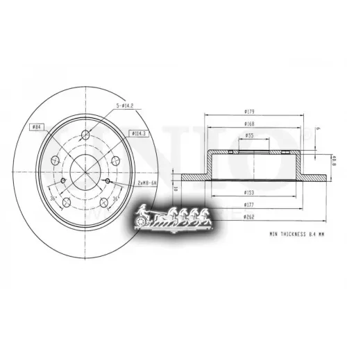 Диск Тормозной Geely Emgrand 09- Задн. UNIO 