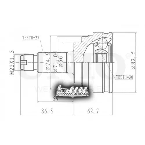 Шрус Subaru Forester/Impreza/Legacy 89- Внеш. UNIO 