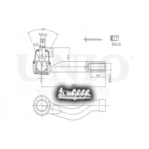 Наконечник Рулевой Тяги Kia Sorento 02- Прав. UNIO 