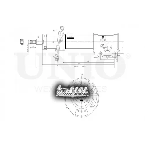 Амортизатор Ford Fiesta 09- Газ.перед.прав. UNIO 