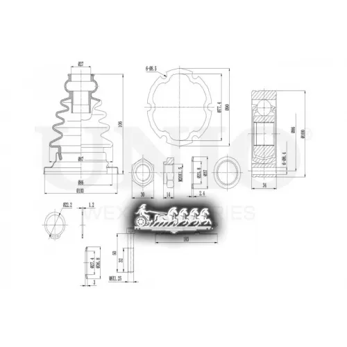 Шрус Vag Passat/Polo/Octavia 81- Внутр. UNIO 