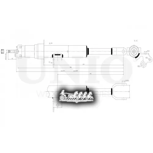 Амортизатор Bmw 5(F10) Газ.перед.прав. UNIO 