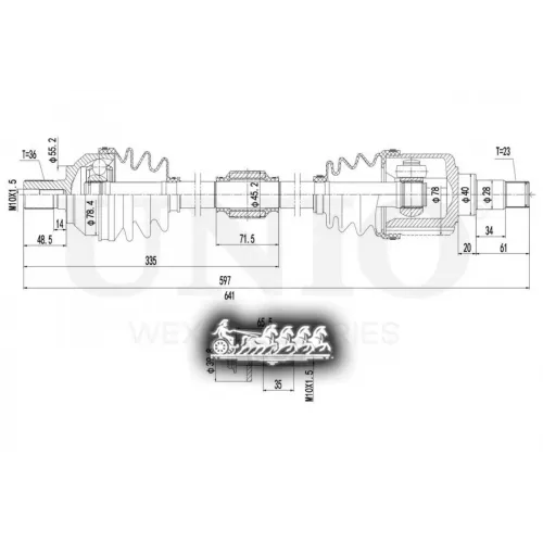 Привод В Сборе Ford Focus 03- Перед.лев. UNIO 