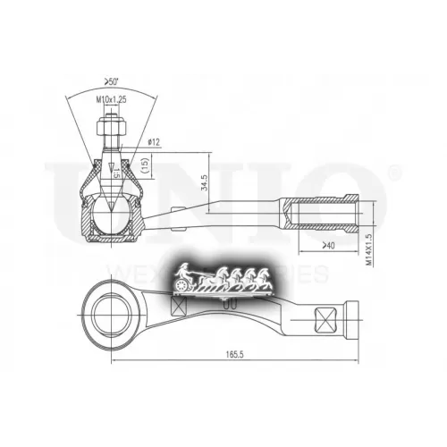 Наконечник Рулевой Тяги Psa Berlingo/C4/308 07- Лев. UNIO 