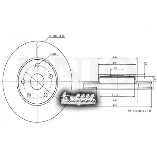 Диск Тормозной Geely Emgrand 09- Перед. UNIO 