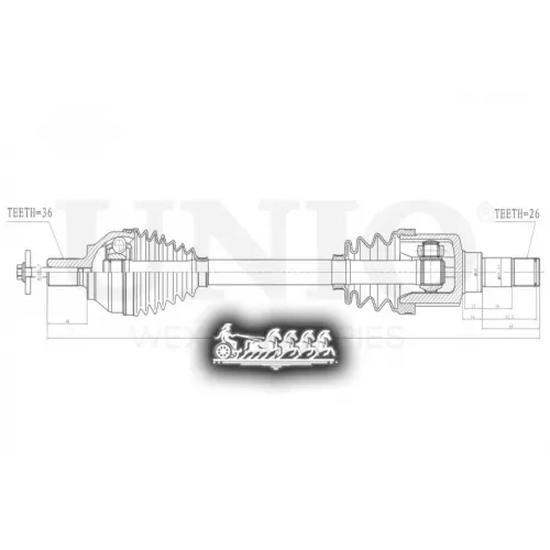 Привод В Сборе Ford Focus 03- Перед.лев. UNIO 