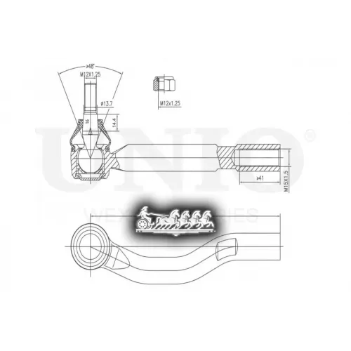 Наконечник Рулевой Тяги Toyota/Lexus Camry/Es 06- Лев. UNIO 