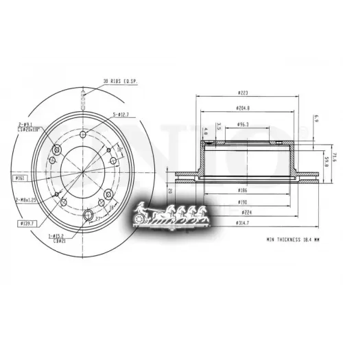 Диск Тормозной Kia Sorento 06- Задн. UNIO 
