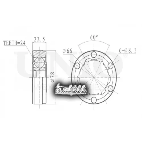 Шрус Volvo Xc90/S60/Xc70 97- Внутр. UNIO 