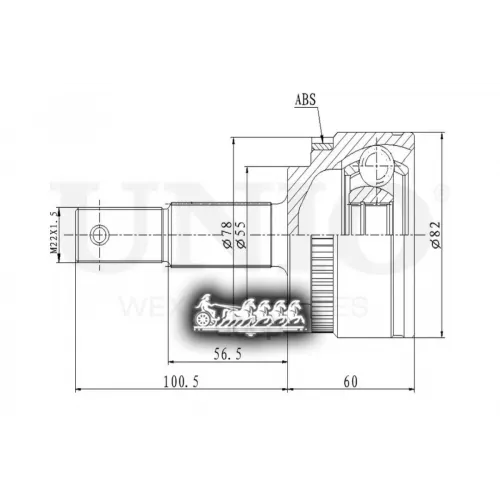 Шрус Nissan Almera 00- Внеш. UNIO 