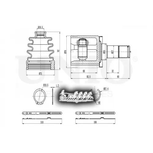 Шрус Lada Vesta 15- Внутр. UNIO 