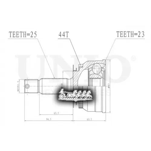 Шрус Hyundai Lantra/Matrix 95- Внеш. UNIO 